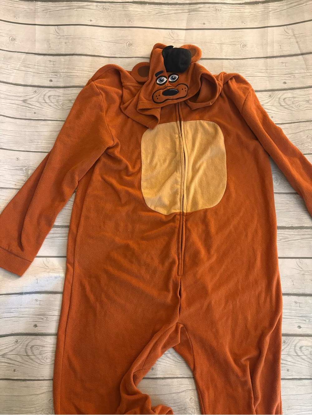 Five Nights at Freddy’s Orange Bear One-Piece Pajama with Hood